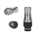 9 Holes Airflow Stainless & Delrin 510 Drip Tip