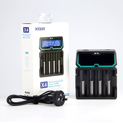 Xtar X4 4-slot Quick Charger with LCD Screen